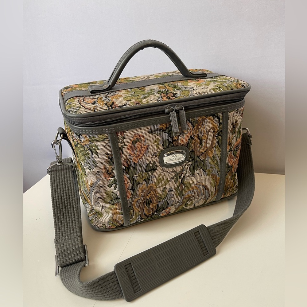 80s Jordache Tapestry Floral Toiletries Bag